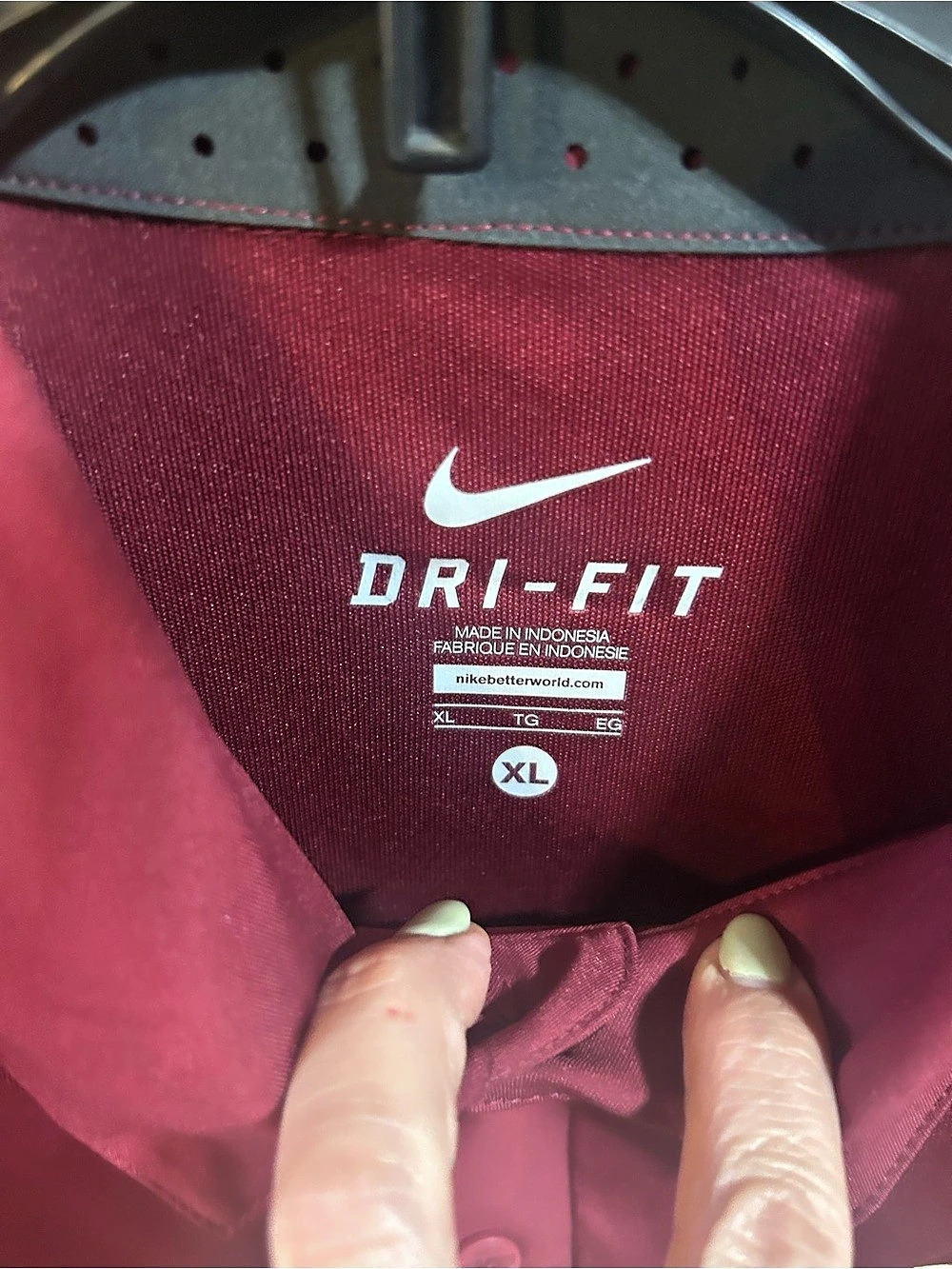 Nike Florida State Seminoles Dri-FIT Polo Burgundy XL - Picture 3 of 5